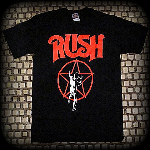 RUSH-Starman Logo -RED Print- t-shirt